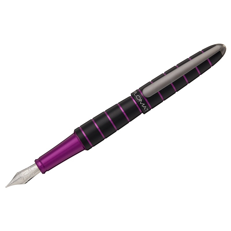 Diplomat Elox Fountain Pen - Ring Black/Purple
