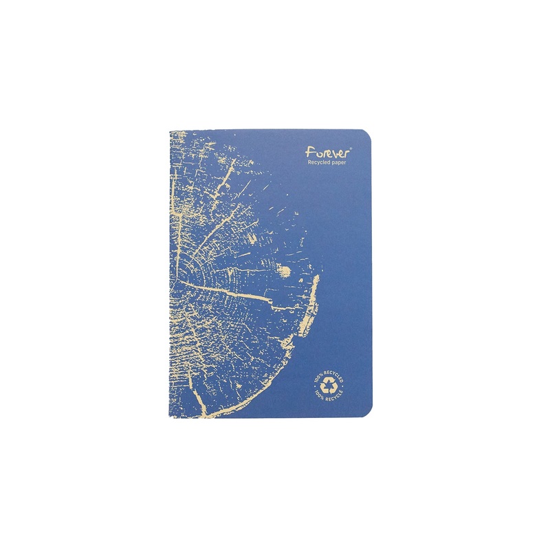 Clairefontaine Forever Recycled Staplebound A5 Notebook - Cobalt Blue