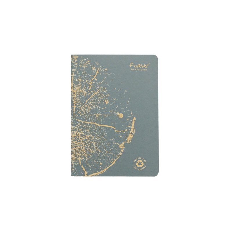 Clairefontaine Forever Recycled Staplebound A5 Notebook - Lead Gray