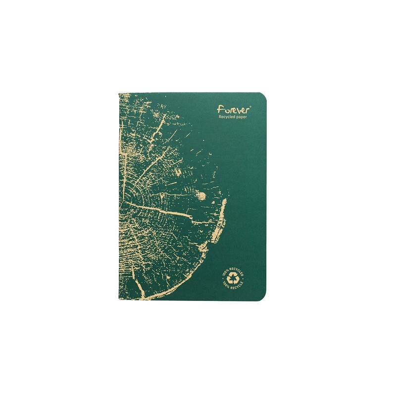 Clairefontaine Forever Recycled Staplebound A5 Notebook - Pine Green