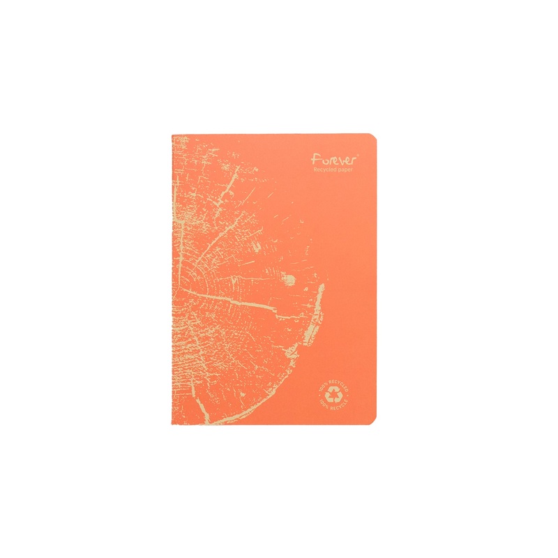 Clairefontaine Forever Recycled Staplebound A5 Notebook - Rust Orange