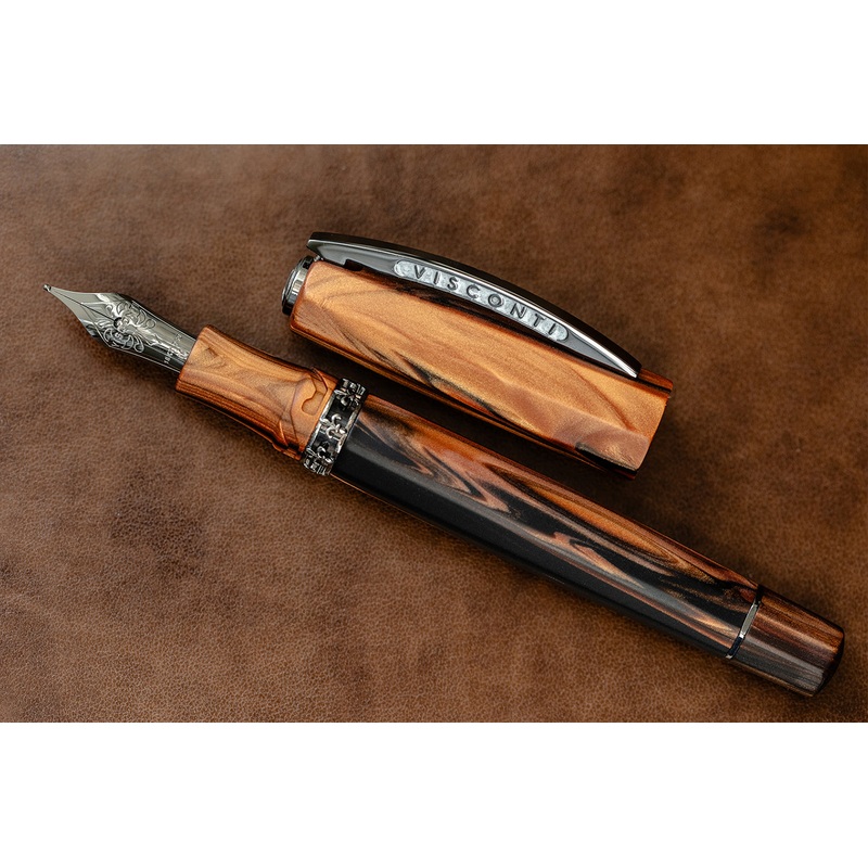 Visconti Medici Fountain Pen - Briarwood / Ruthenium