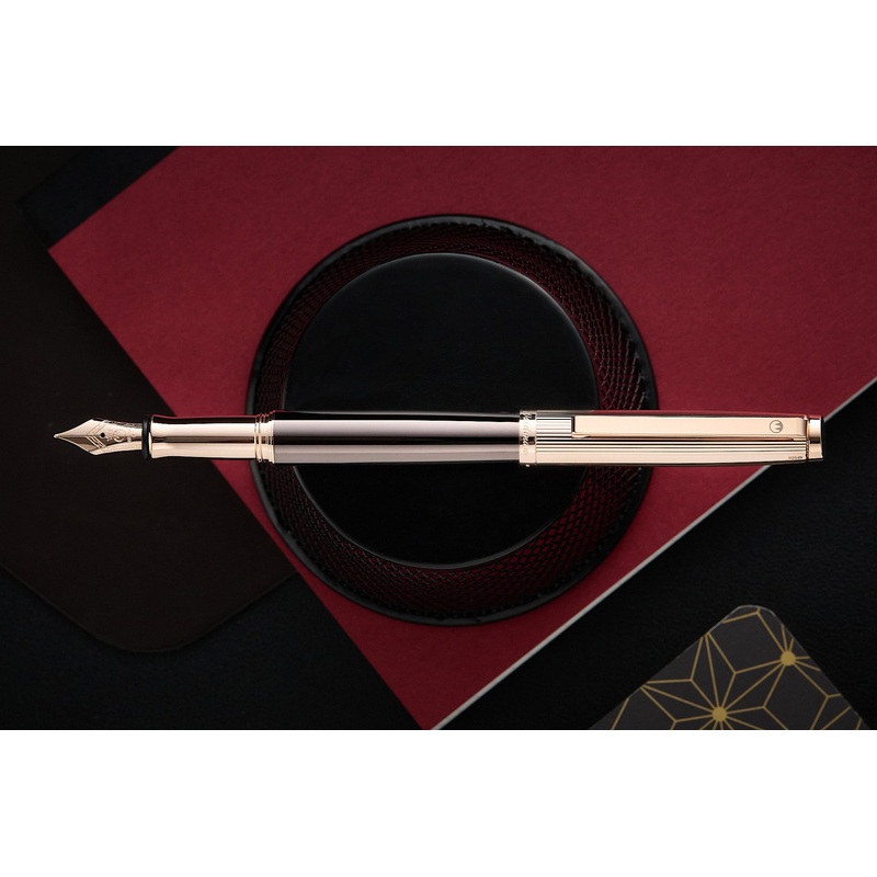 Waldmann Tuscany Fountain Pen - Chocolate with Rose Gold