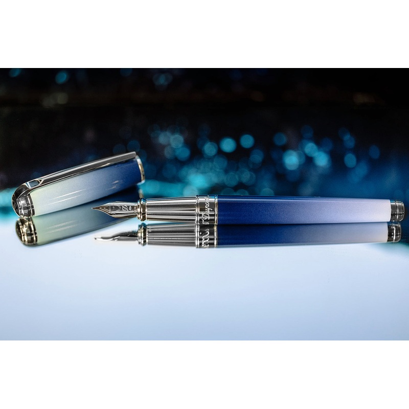(Bottom Shelf) S.T. Dupont Line D Large Fountain Pen - La Mer