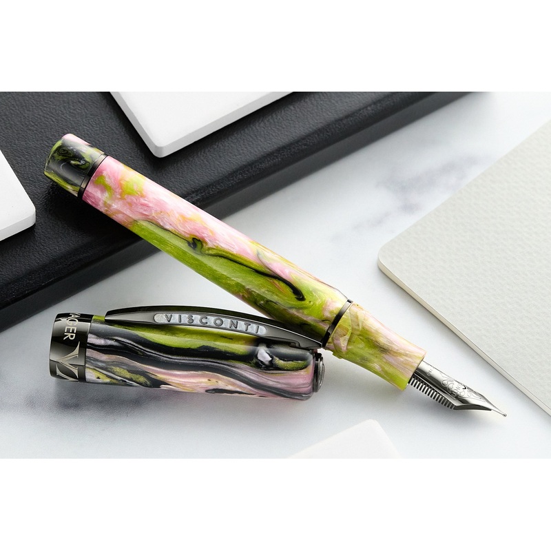 (Bottom Shelf) Visconti Voyager Mariposa Fountain Pen - Malachite
