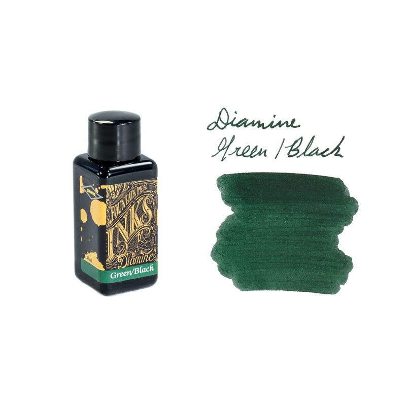 Diamine Green/Black - 30ml Bottled Ink