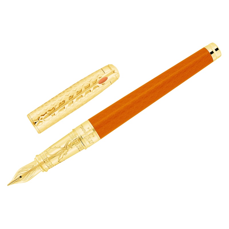 S.T. Dupont Game of Thrones Premium Fountain Pen - Fire Orange (Limited Edition)