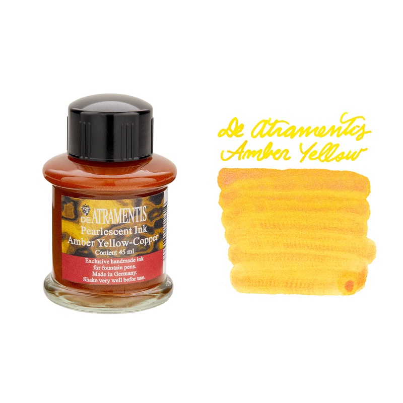 De Atramentis Pearlescent Amber Yellow-Copper - 45ml Bottled Ink