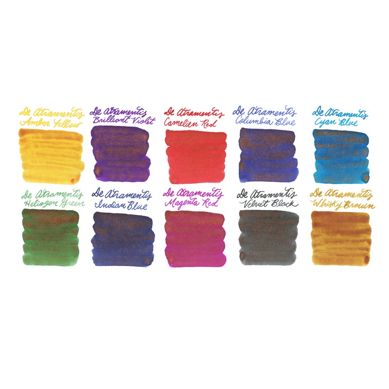 De Atramentis Pearlescent Coppers - Ink Sample Set