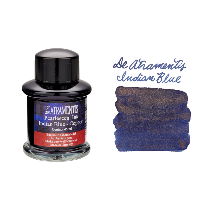 De Atramentis Pearlescent Indian Blue-Copper - 45ml Bottled Ink