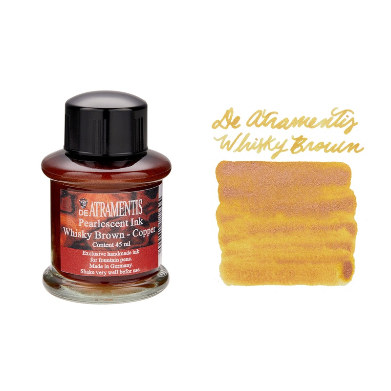 De Atramentis Pearlescent Whisky Brown-Copper - 45ml Bottled Ink