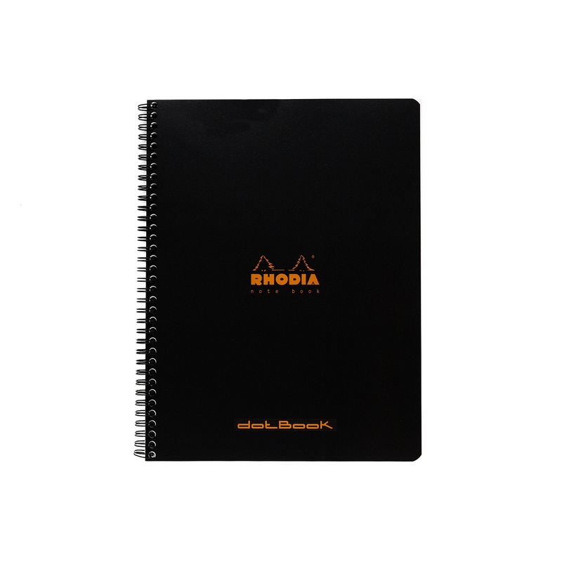Rhodia Classic Wirebound Notebook - Black, Dot Grid (8.86 x 11.69)