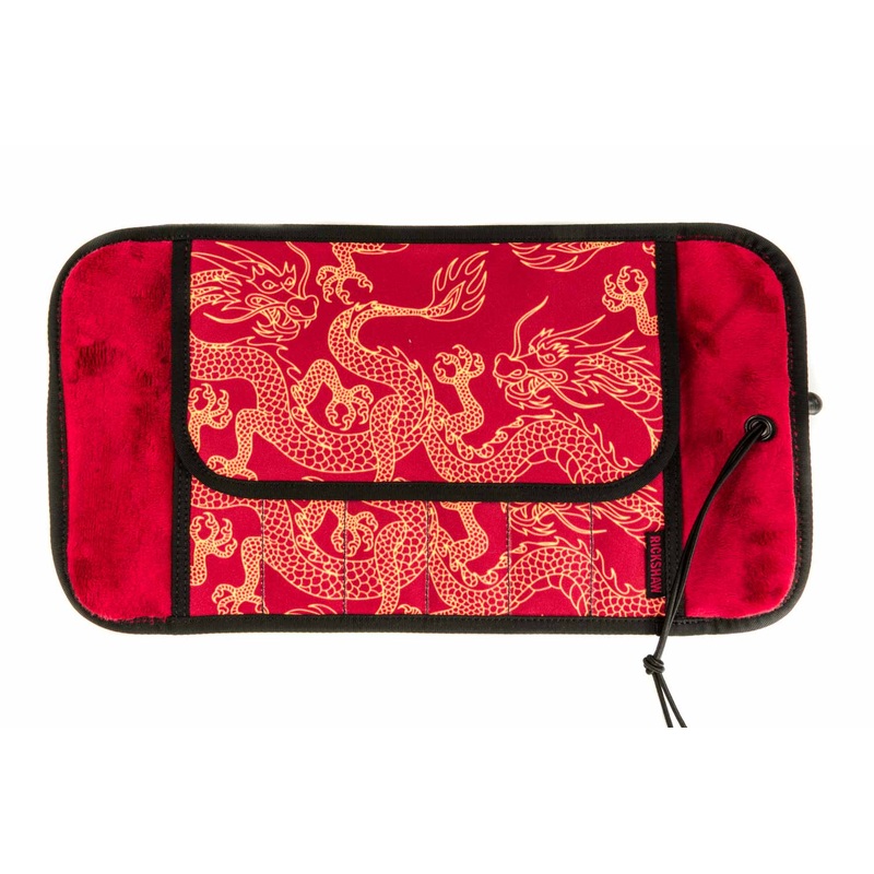 Rickshaw Bagworks Deluxe 6-Pen Roll - Red/Gold Dragon