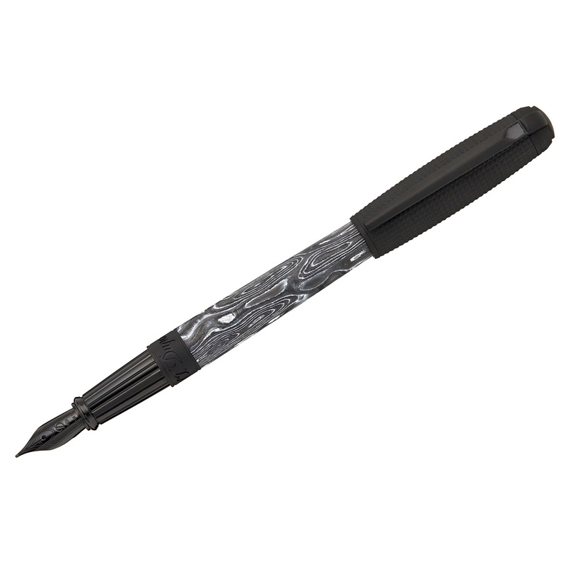 (Bottom Shelf) S.T. Dupont Line D Large Carbon Fountain Pen - Dark Storm