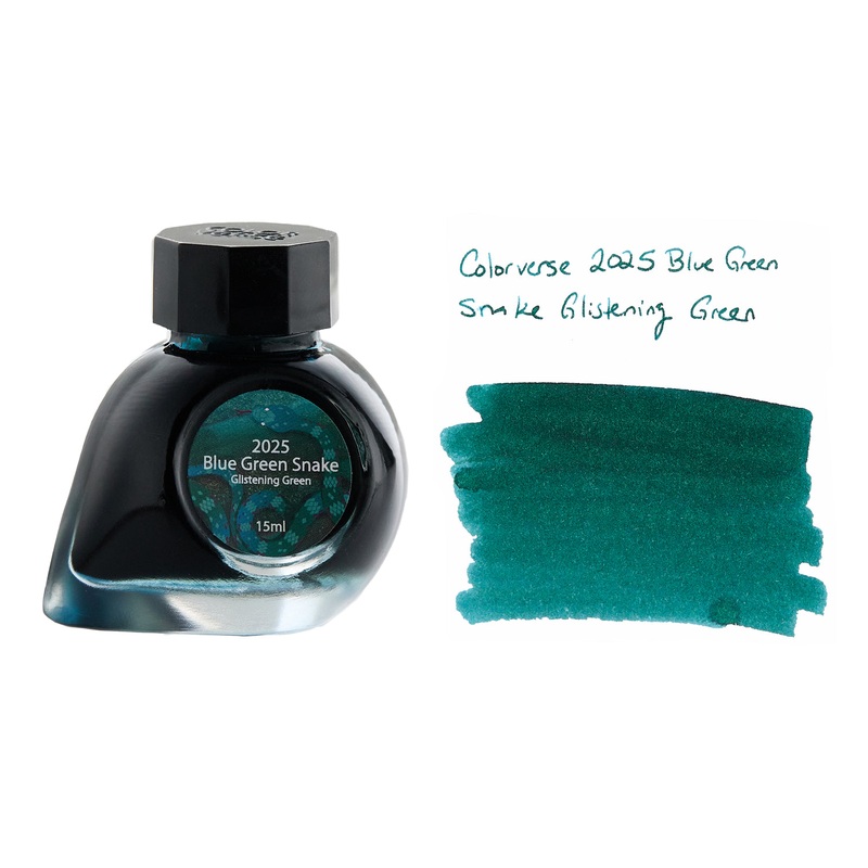 Colorverse Blue Green Snake Glistening Green (Special Edition) - 15ml Bottled Ink