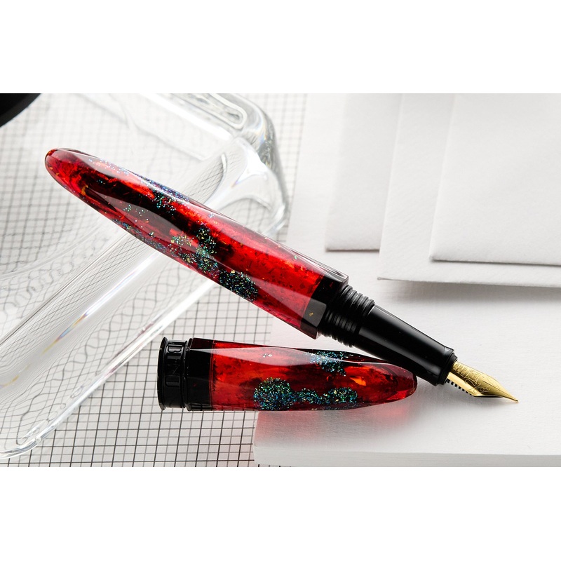 BENU Briolette Fountain Pen - Ruby Forest