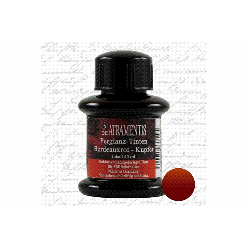 De Atramentis Pearlescent Bordeaux Red-Copper - 45ml Bottled Ink