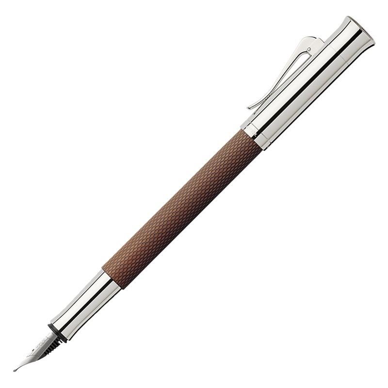Graf Von Faber-Castell Guilloche Fountain Pen - Cognac Brown