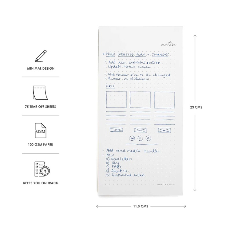 7mm Minimal Dot Grid Notepad