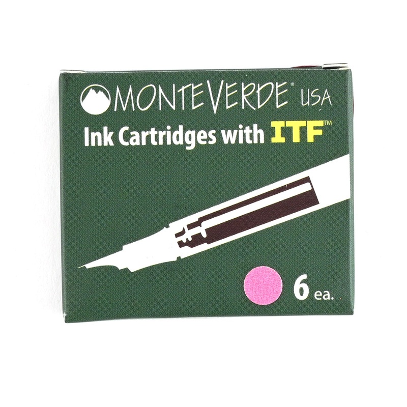 Monteverde Standard Ink Cartridge Pack of 6 - Rose Pink