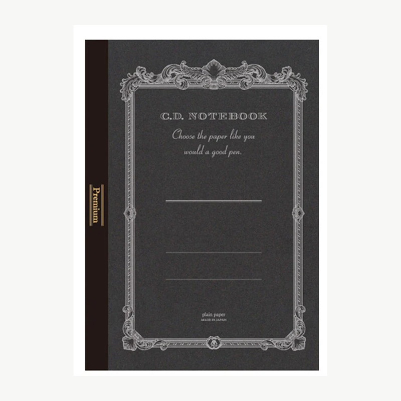Apica Premium CD Notebook - Black - B5 - Plain