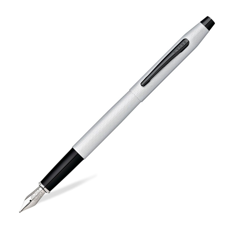 Cross Classic Century Fountain Pen, Textured Chrome - Steel Nib