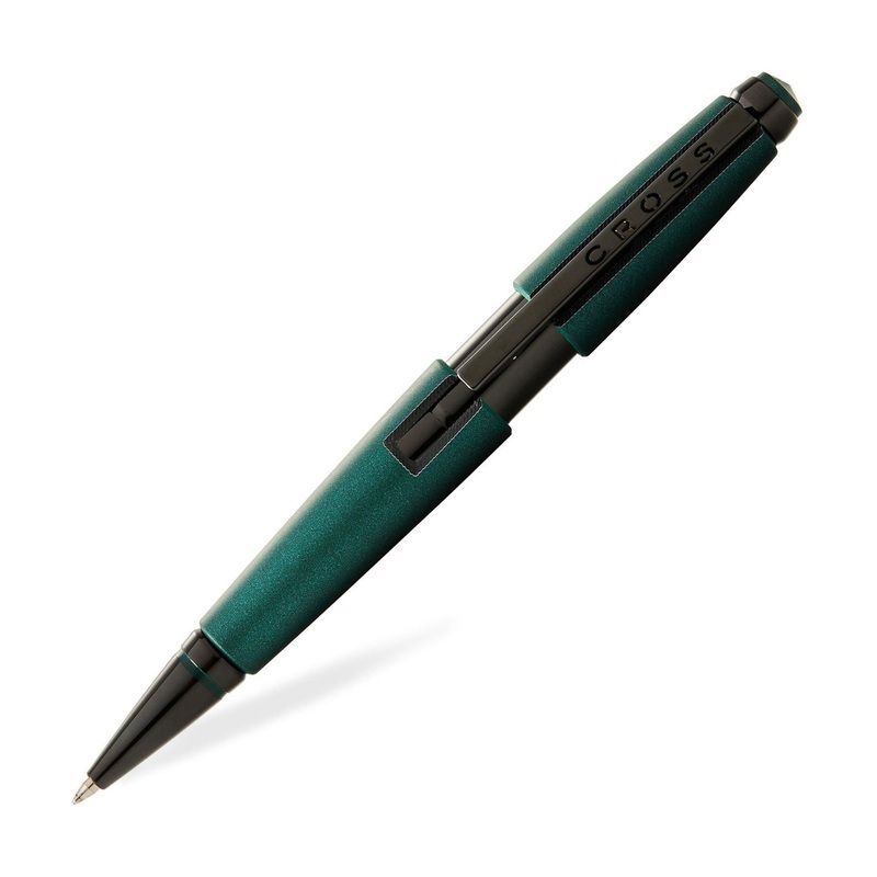 Cross Edge Roller Ball Pen - Matt Green PVD