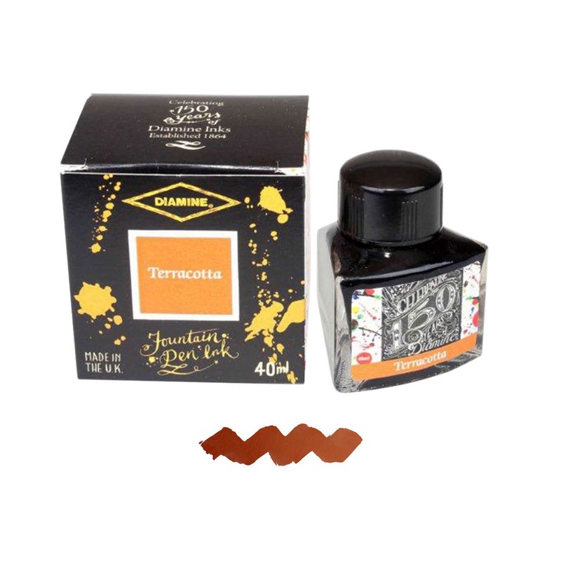 Diamine 150th Anniversary Ink Bottle, Terracotta - 40ml