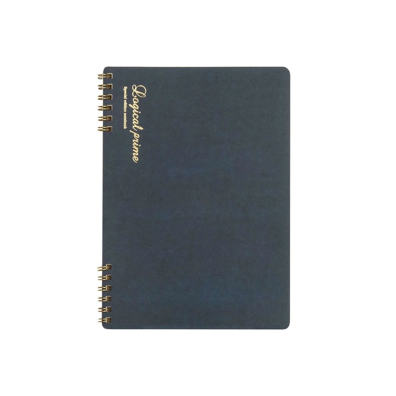 Nakabayashi Logical Prime Fountain Pen Friendly Spiral Notebook, Blue - 6mm Ruled