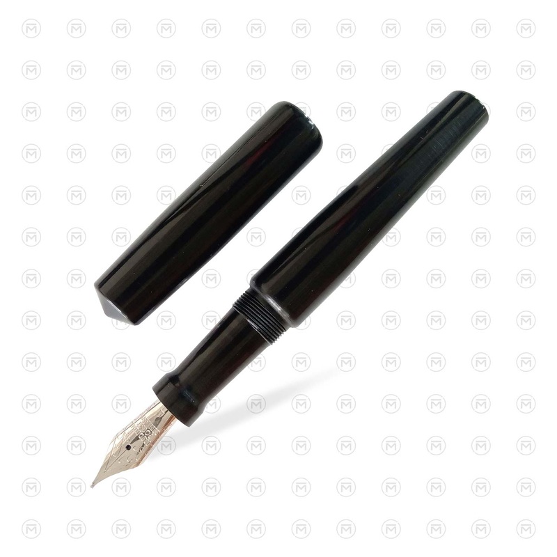 Ranga Abhimanyu Regular Ebonite Fountain Pen, Black - Steel Nib