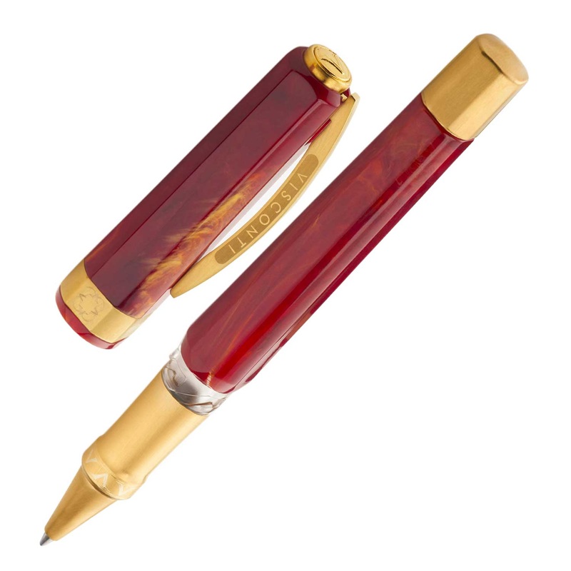 Visconti Opera Gold Roller Ball Pen - Red