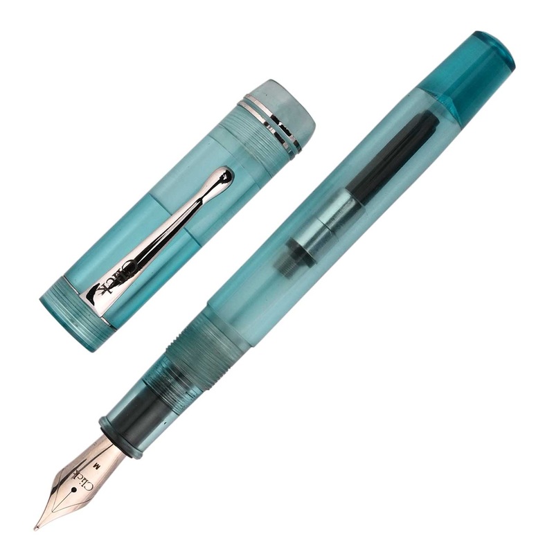 Click Renaissance Demonstrator Fountain Pen - Sky Blue CT