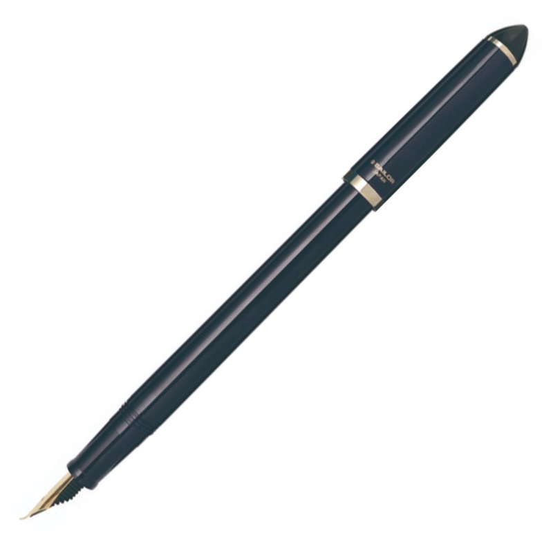 Sailor Fude De Mannen Fountain Pen - Dark Blue GT