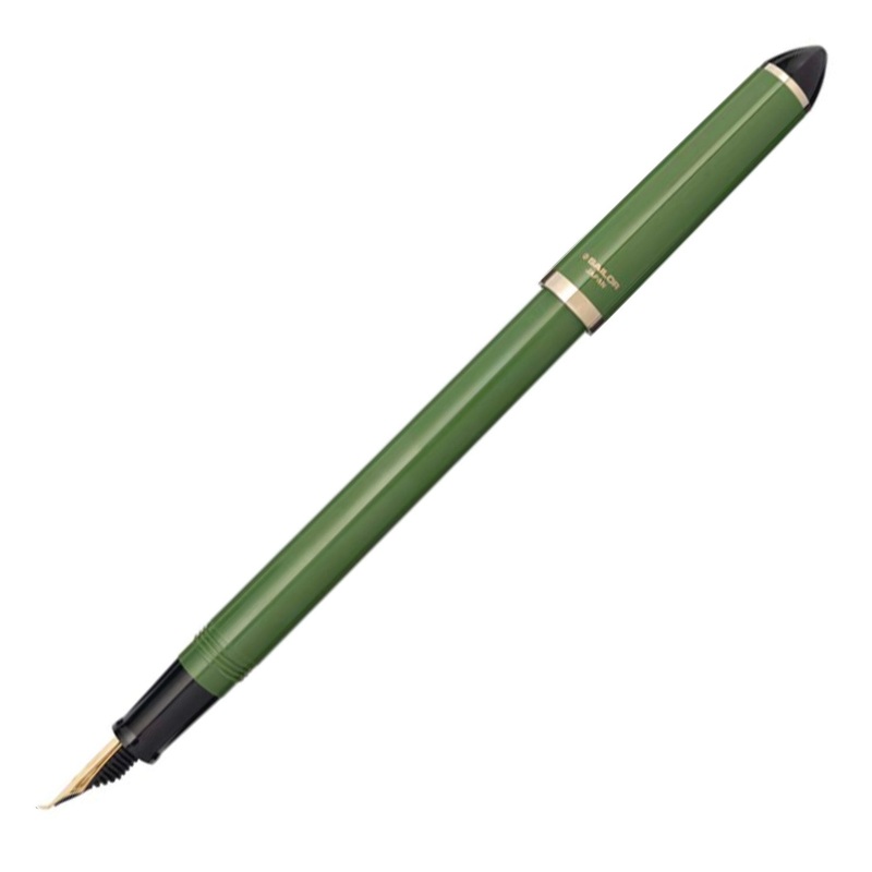 Sailor Fude De Mannen Fountain Pen - Green GT