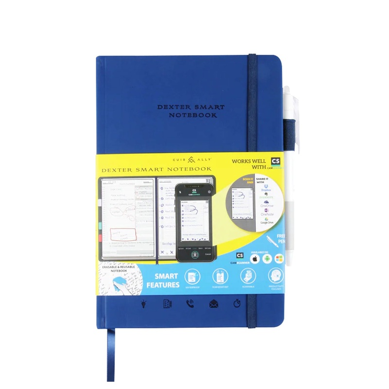 Dexter Smart Premium Erasable & Reusable Eco-Friendly Blue Notebook - A5, Ruled