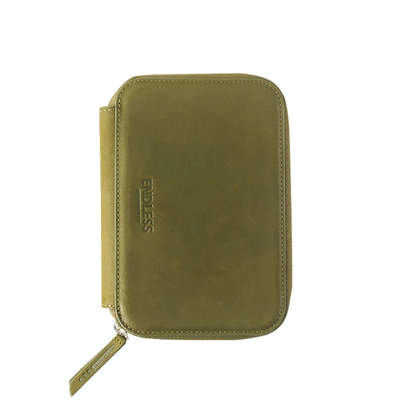 Endless Companion Leather Adjustable 5 Pen Holder - Green