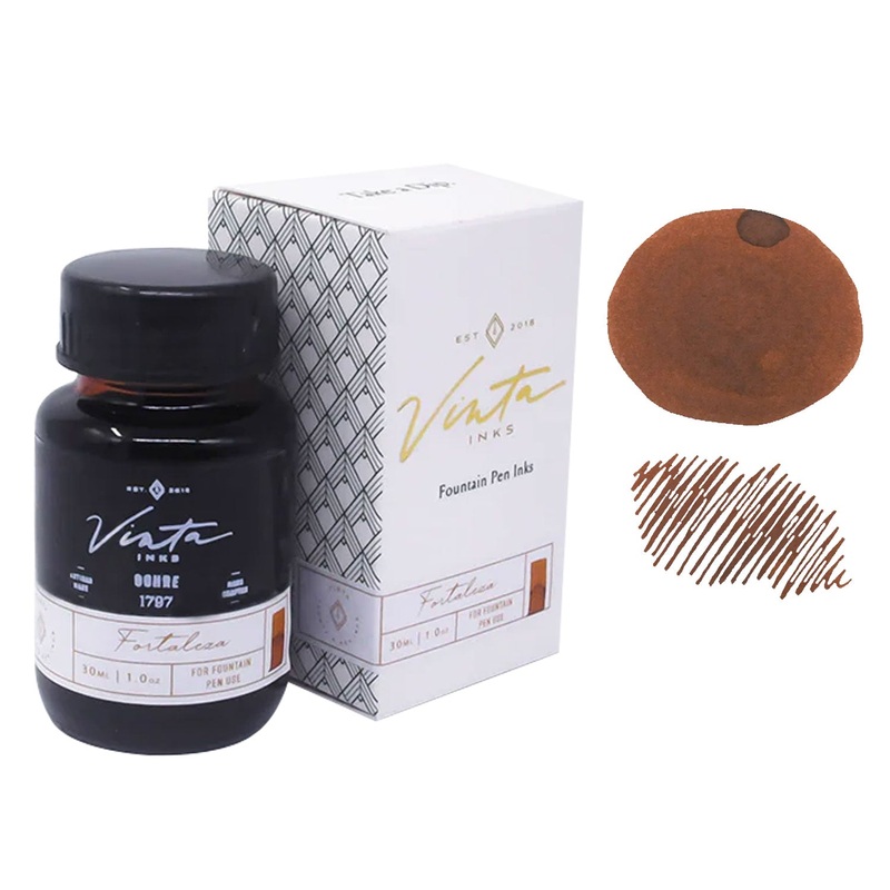 Vinta Heritage Collection Ochre Ink Bottle, Brown - 30ml