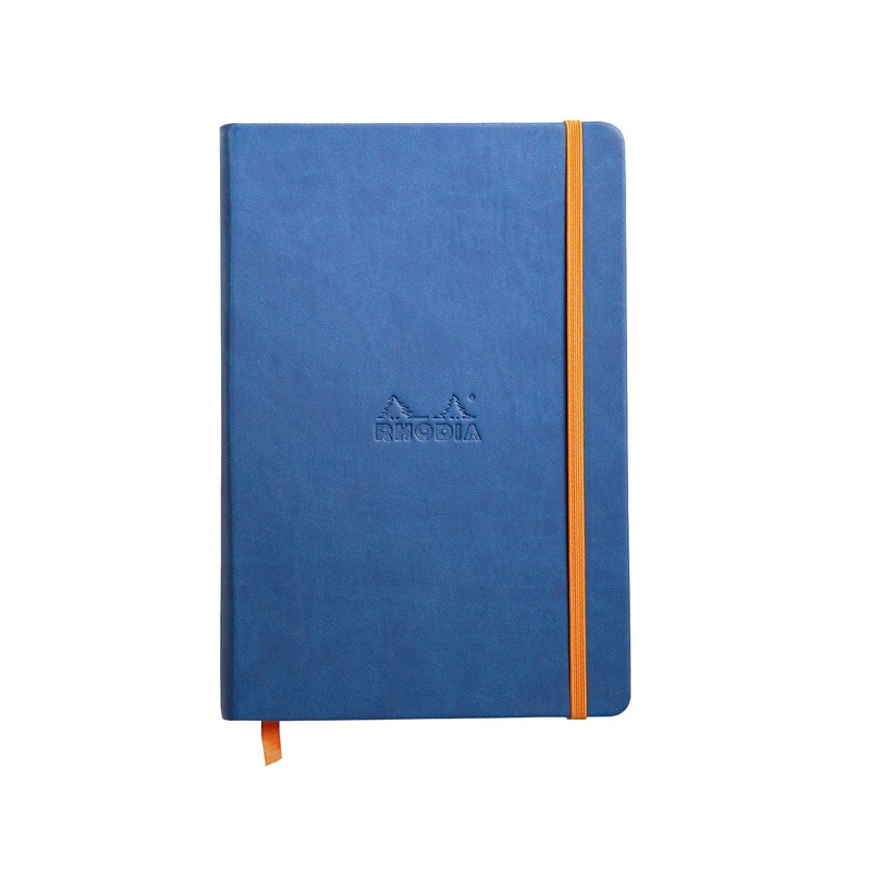 Rhodiarama Hard Cover Sapphire Notebook - A5, Ruled
