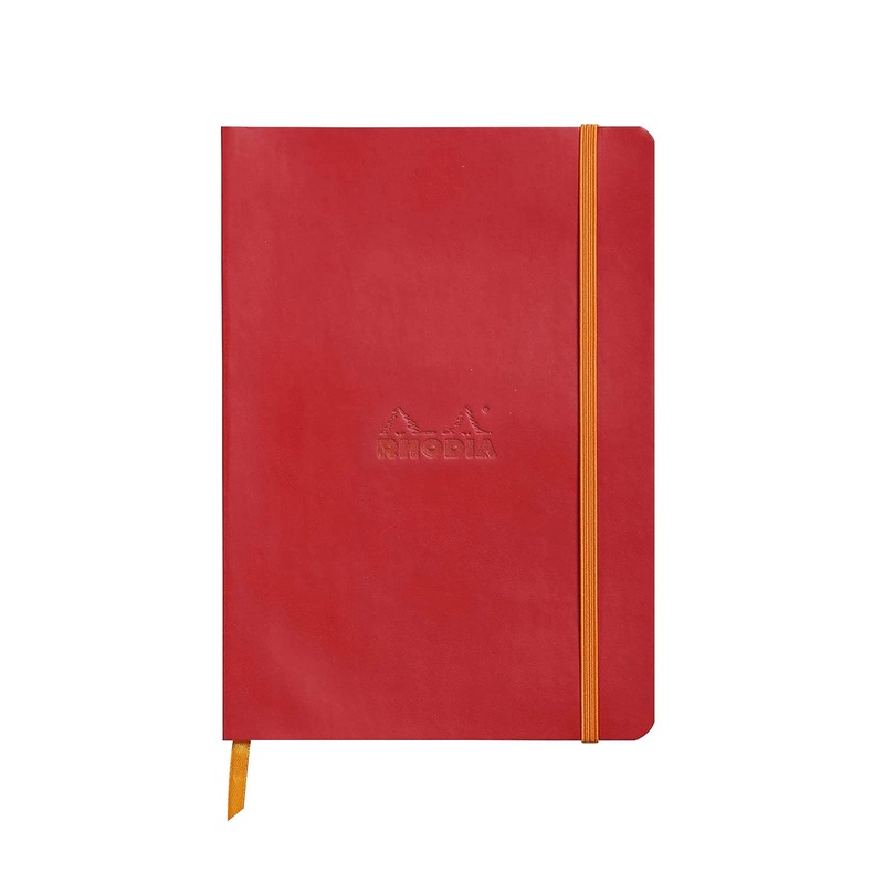Rhodiarama Soft Cover Poppy Notebook - A5, Ruled