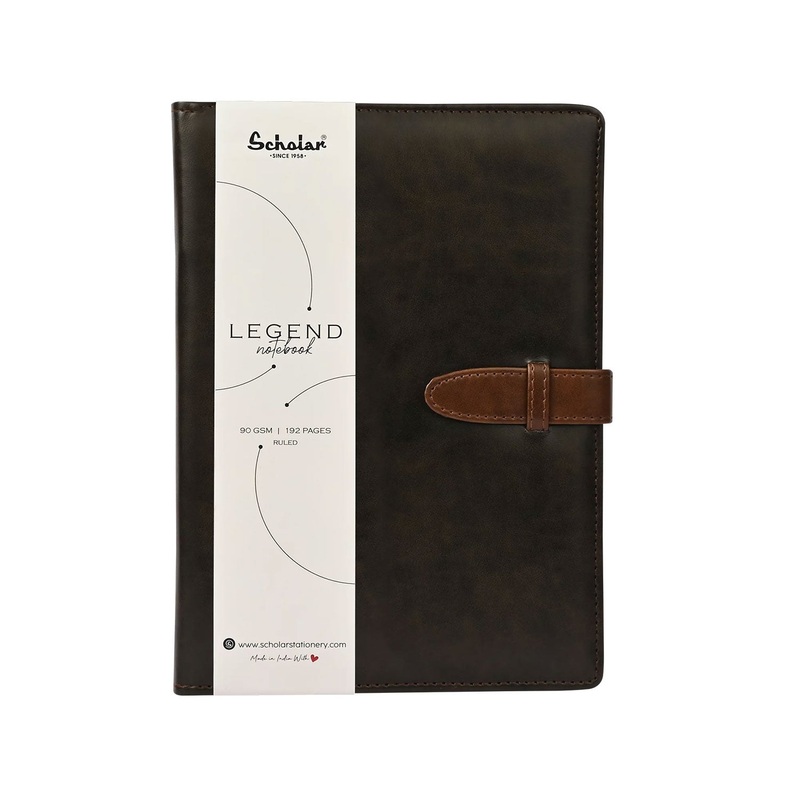 Scholar Legend Charcoal Notebook - A5, Ruled
