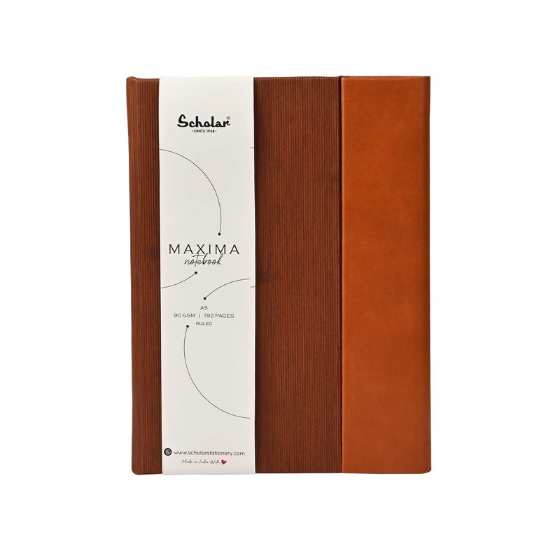 Scholar Maxima Tan Notebook - A5, Ruled