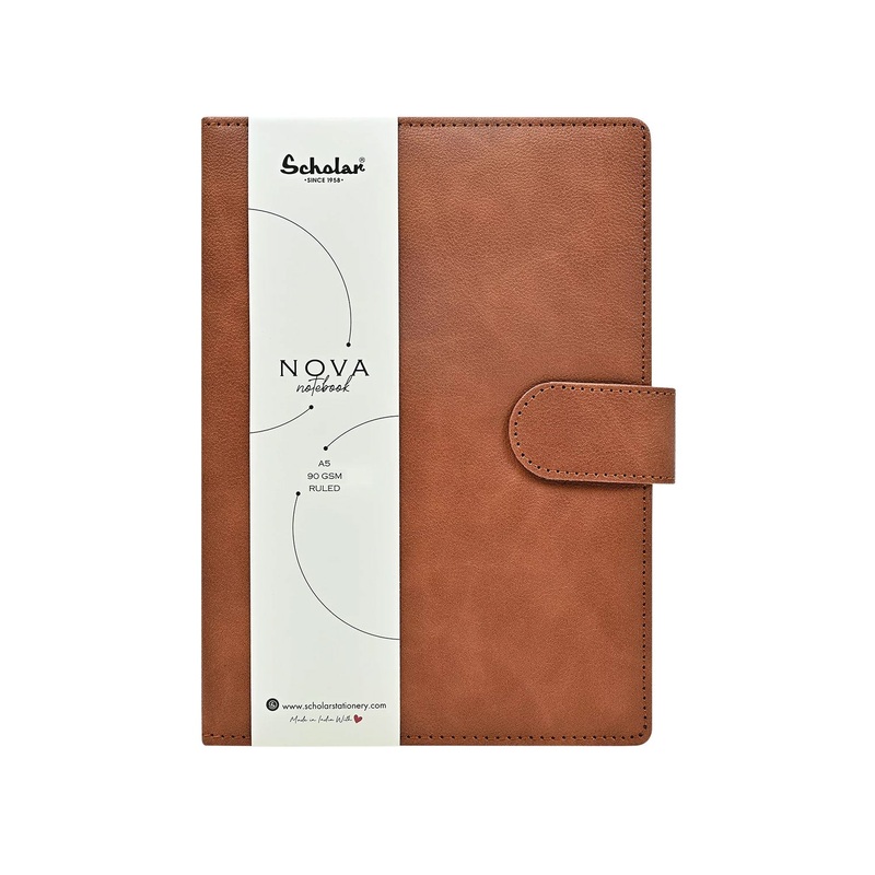 Scholar Nova Tan Notebook - A5, Ruled