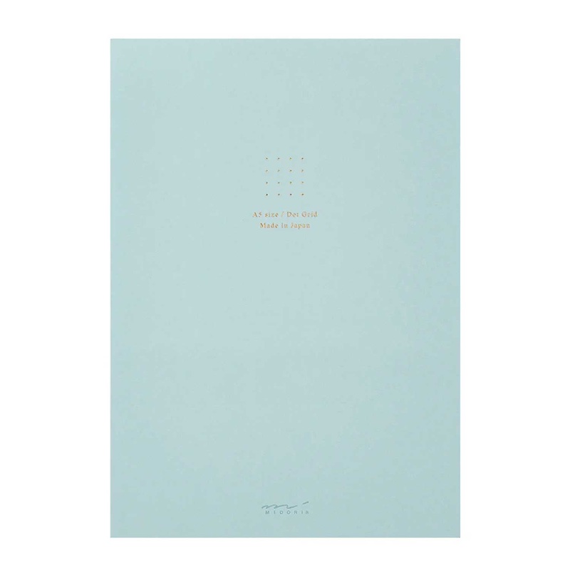 Midori Soft Colour Blue Notepad - A5, Dotted