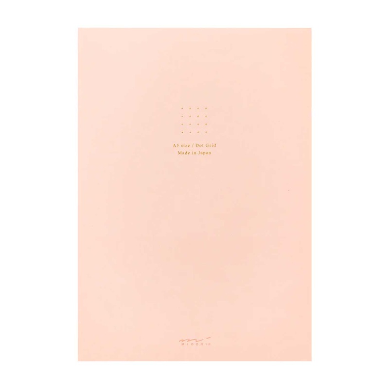 Midori Soft Colour Pink Notepad - A5, Dotted