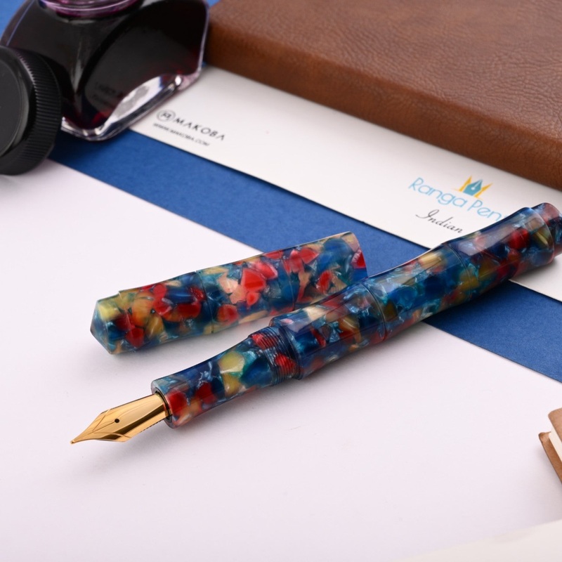Ranga Regular Bamboo Premium Acrylic Fountain Pen - Diwali
