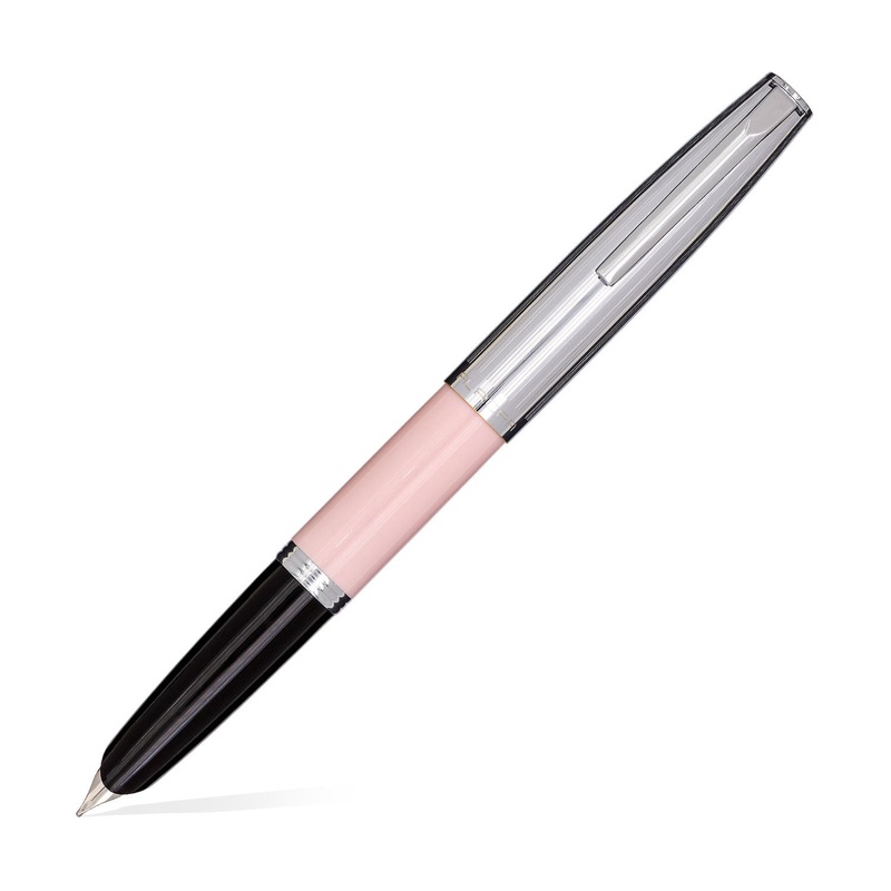 Aurora Duocart Fountain Pen - Chrome Pink