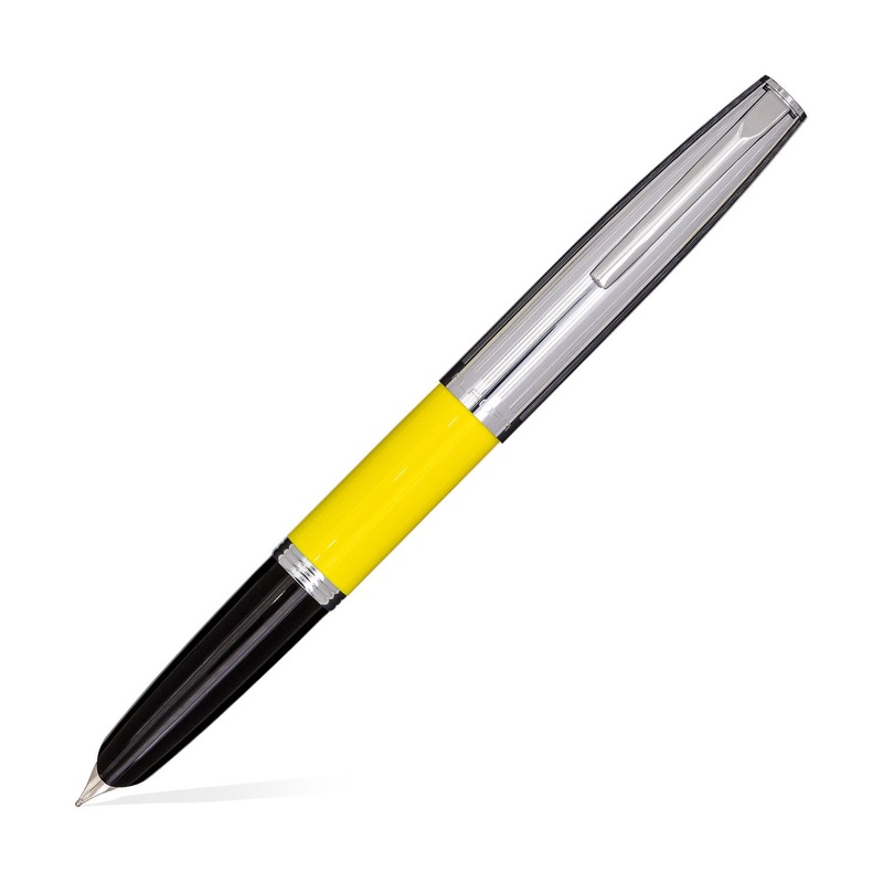 Aurora Duocart Fountain Pen - Chrome Yellow