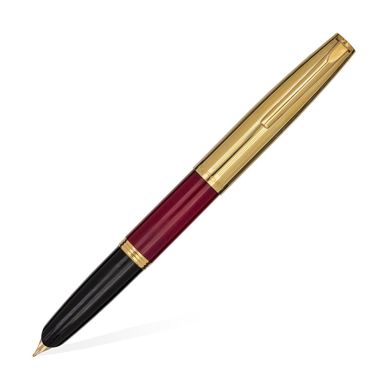 Aurora Duocart Fountain Pen - Gold Bordeaux