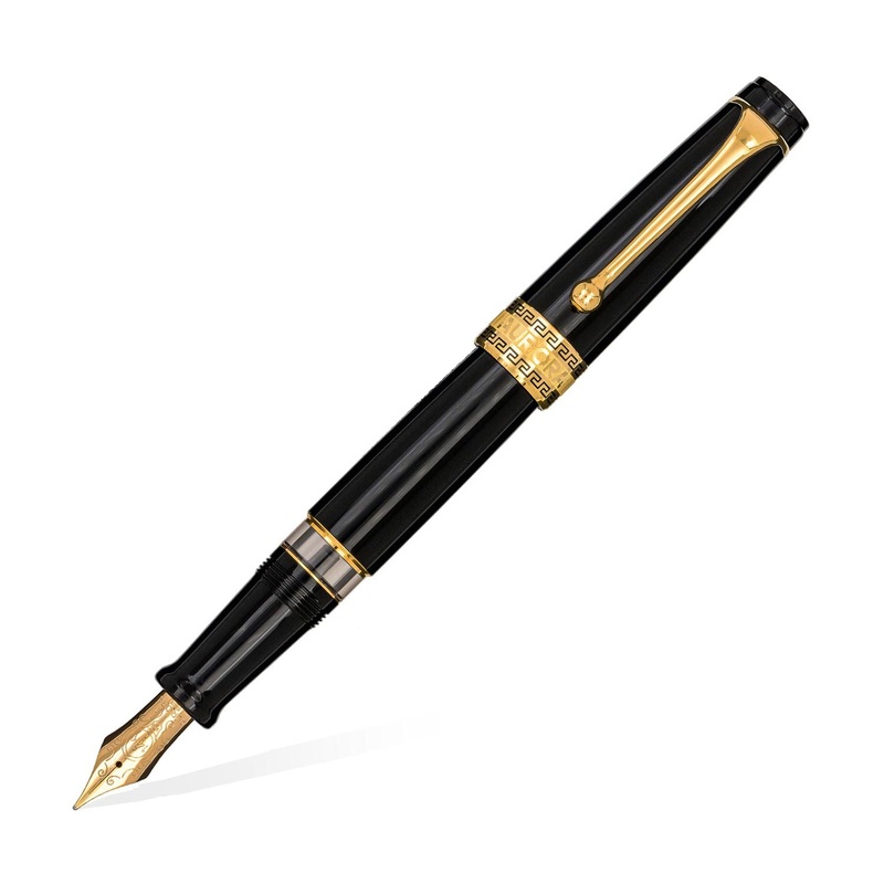 Aurora Optima Resin Fountain Pen - Black GT