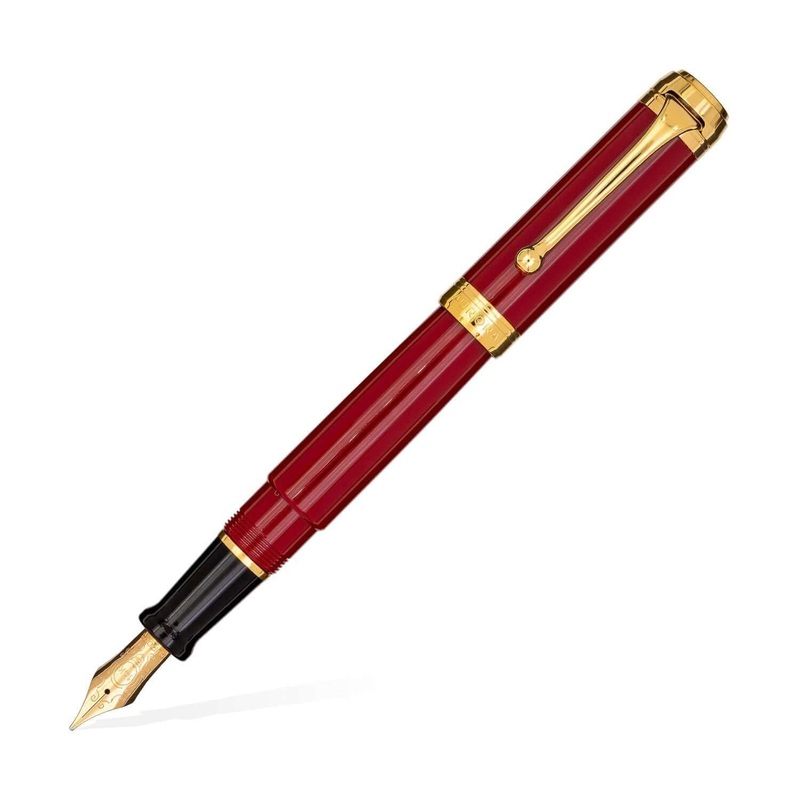 Aurora Talentum Resin Fountain Pen - Red GT